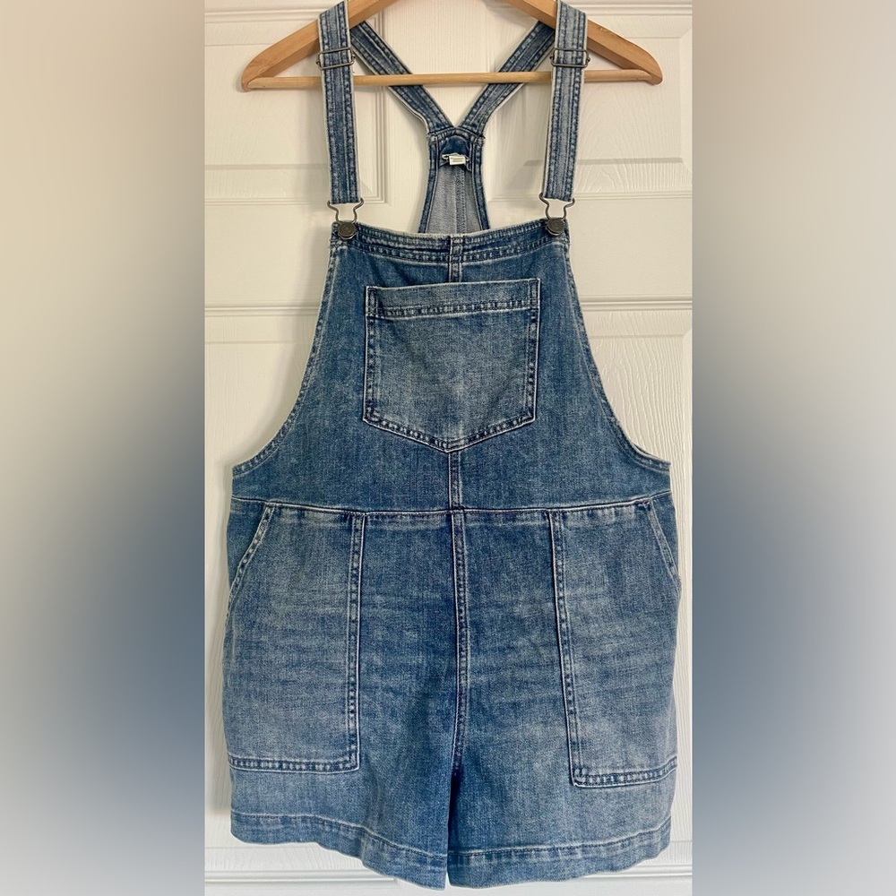 Aerie Blue Denim Overall Shorts-Women’s sz~L